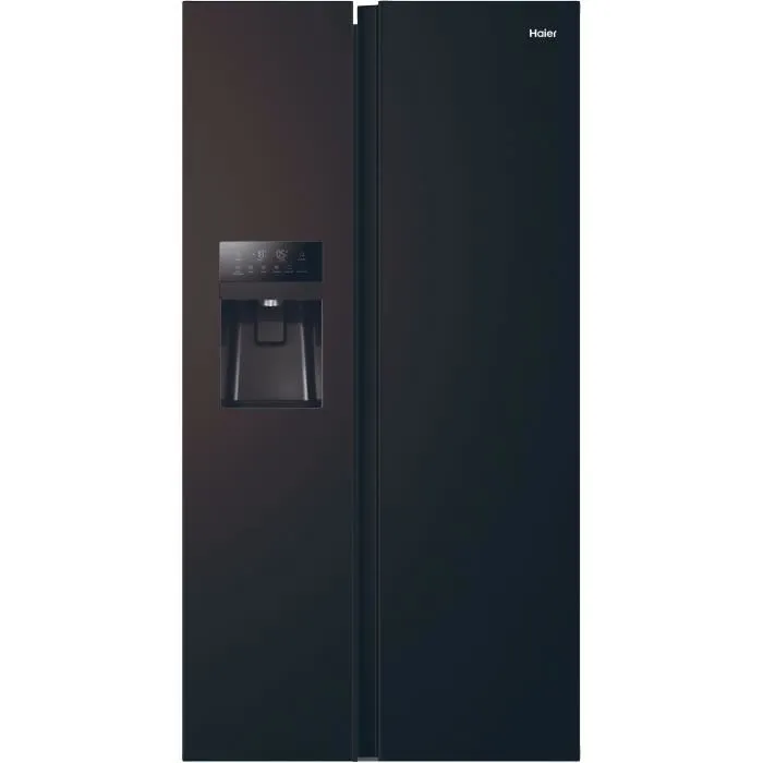 Réfrigérateur américain – HAIER – SBS 90 Series 3 HSR3918EIPB – Classe E – 515 L – 180 x 90 x 65,9 cm – Noir
